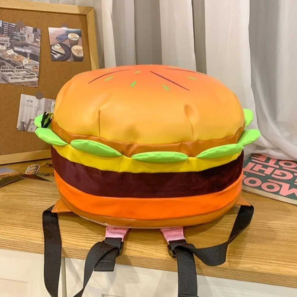Trendy Large Capacity Cheeseburger Backpack Waterproof Multi-layer Hamburger Backpack Lovely Style School Rucksack School Use