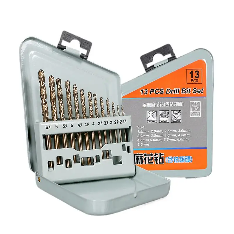 

Cobalt Drill Bit Set Heavy Duty High Speed Steel Drill Bits Power Tool Parts Accessories For Construction Drywall Tile