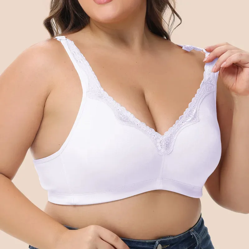 

Plus Size Lingerie For Women Stick On Bra Female Underwear BH Brasier Mujer Brassiere Femme B C D E F G 80 85 90 95 100 105 110