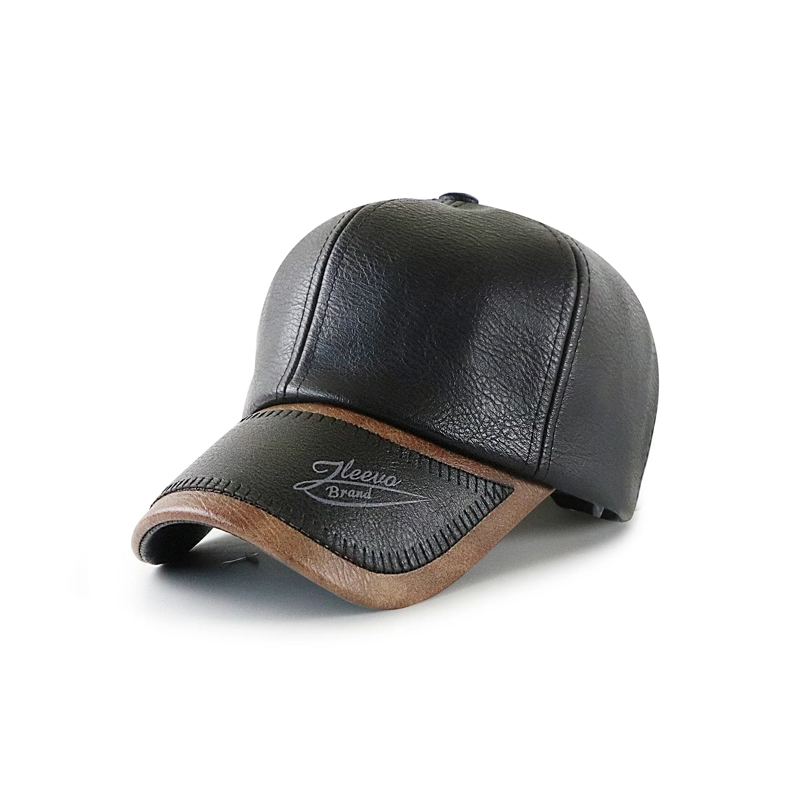 

Outdoor Windproof PU Leather Hat Black Brown Winter Women Hats Warm Baseball Cap For Men Fashion Trucker Hats Gorras Hombre