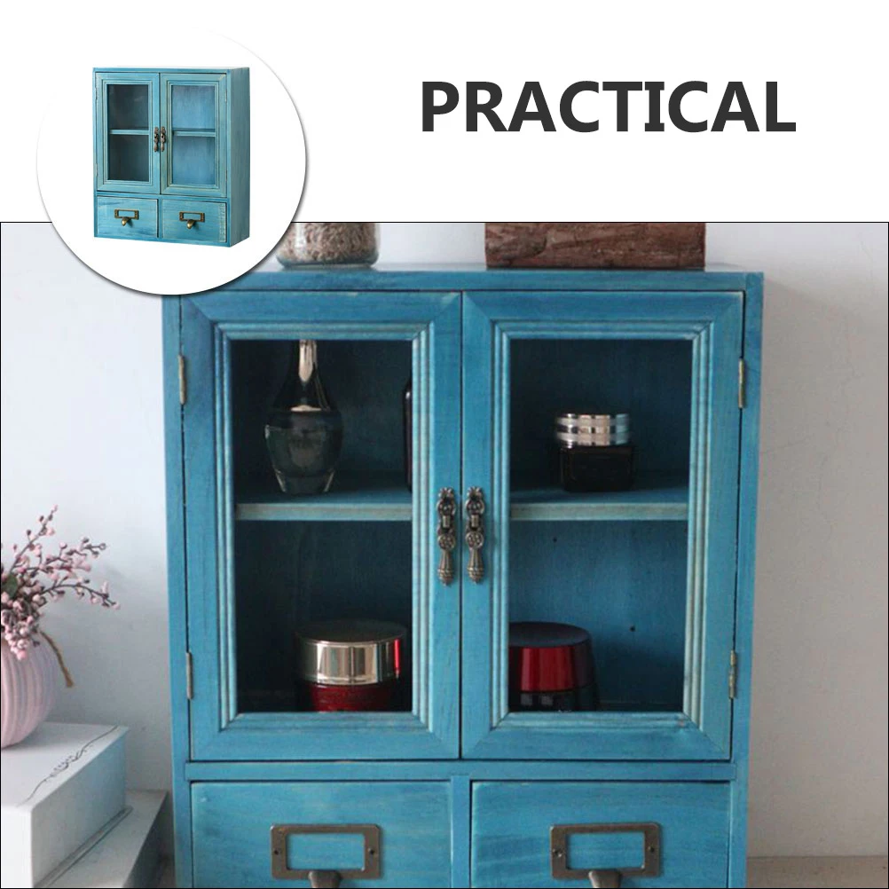 

Cabinet Multi deck Drawer Desktop ganizer Sundry Box Glass Window Jewelry Holder Dustproof Transparent Decorative