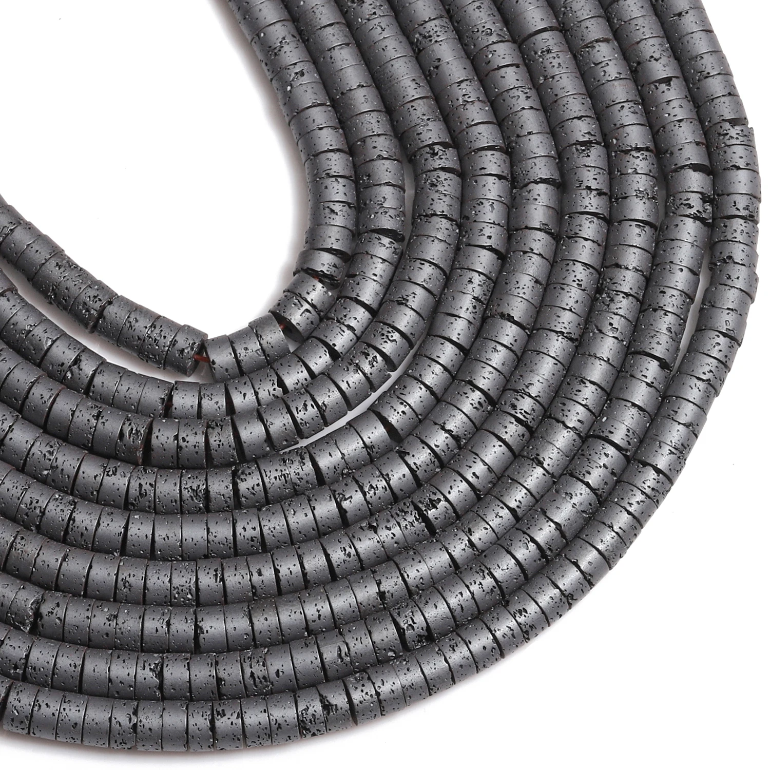 Wholesale AAA Black Lava Stone Beads Natural Stone Beads Loose Spacer Beads for Jewelry Making DIY Bracelet Necklace Accessories