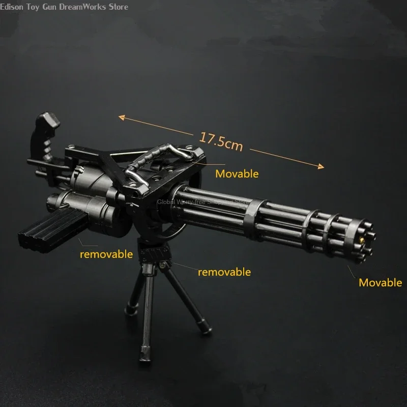 مسدس رشاش جاتلينج ، نموذج سلاح معدني ، برميل لعبة ، تركيب قابل للدوران ، لا يمكنه إطلاق النار ، مقياس ، M134 ، جديد ،