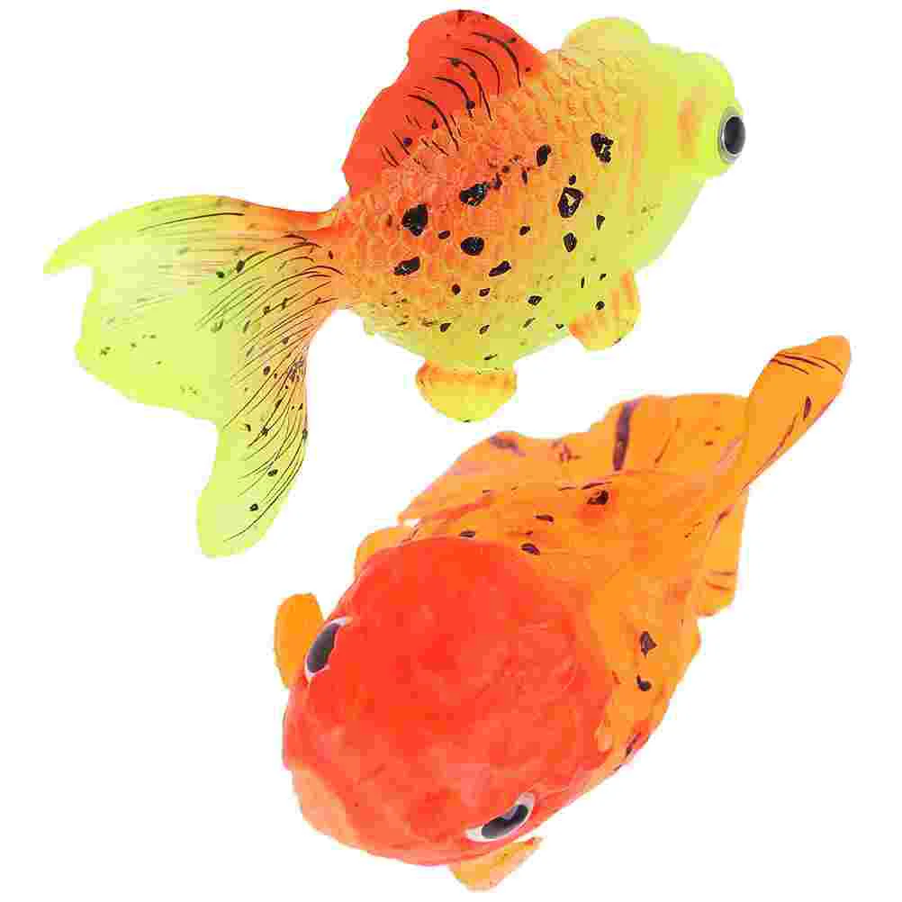 

2 Pcs Glowing Floating Fish Artificial Decorative Ocean Fake Child Guppy Tank Accessories