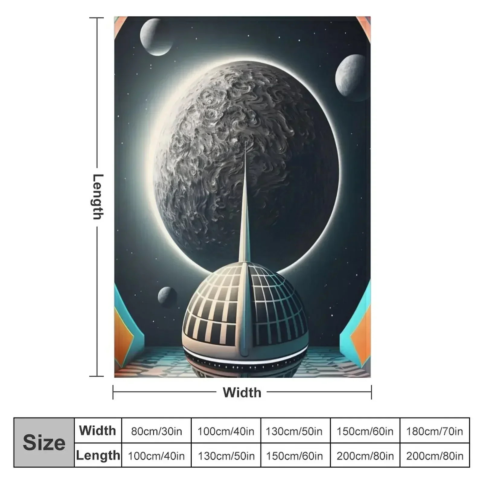 New Deco Spaceship landing In Planet X232's Space Port Throw Blanket Heavy Blankets For Bed blankets and throws Sofas Blankets