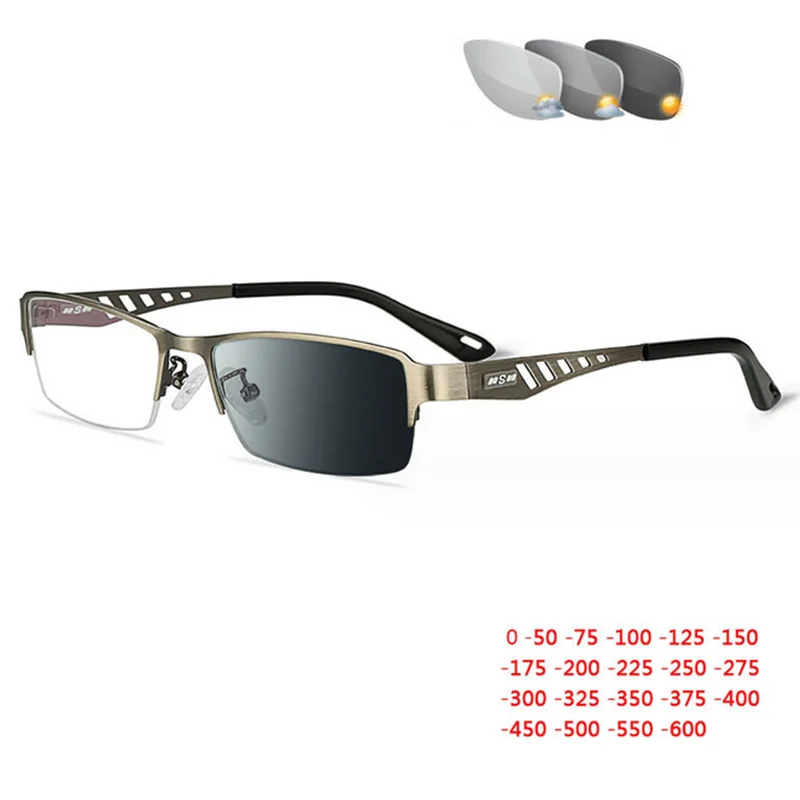 

Square Photochromic Eye Glasses Men Women Myopia Eyeglasses Students Short Sight Eyewear 0 -0.5 -1 -1.25 -1.5 -1.75 To -6