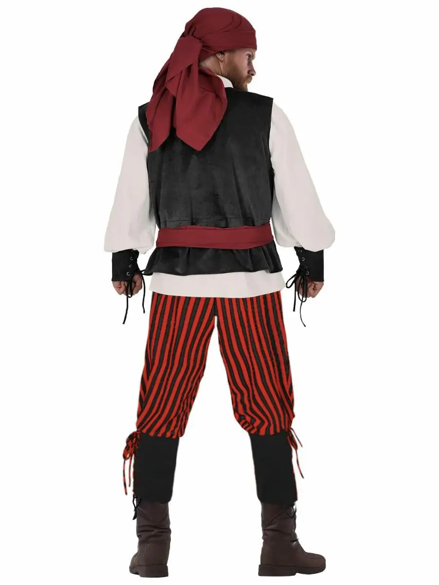 جديد loween الكاريبي القرون الوسطى القراصنة سترة الكبار مرحلة الأداء زي مادة البوليستر الاتجاه العرقي Faion