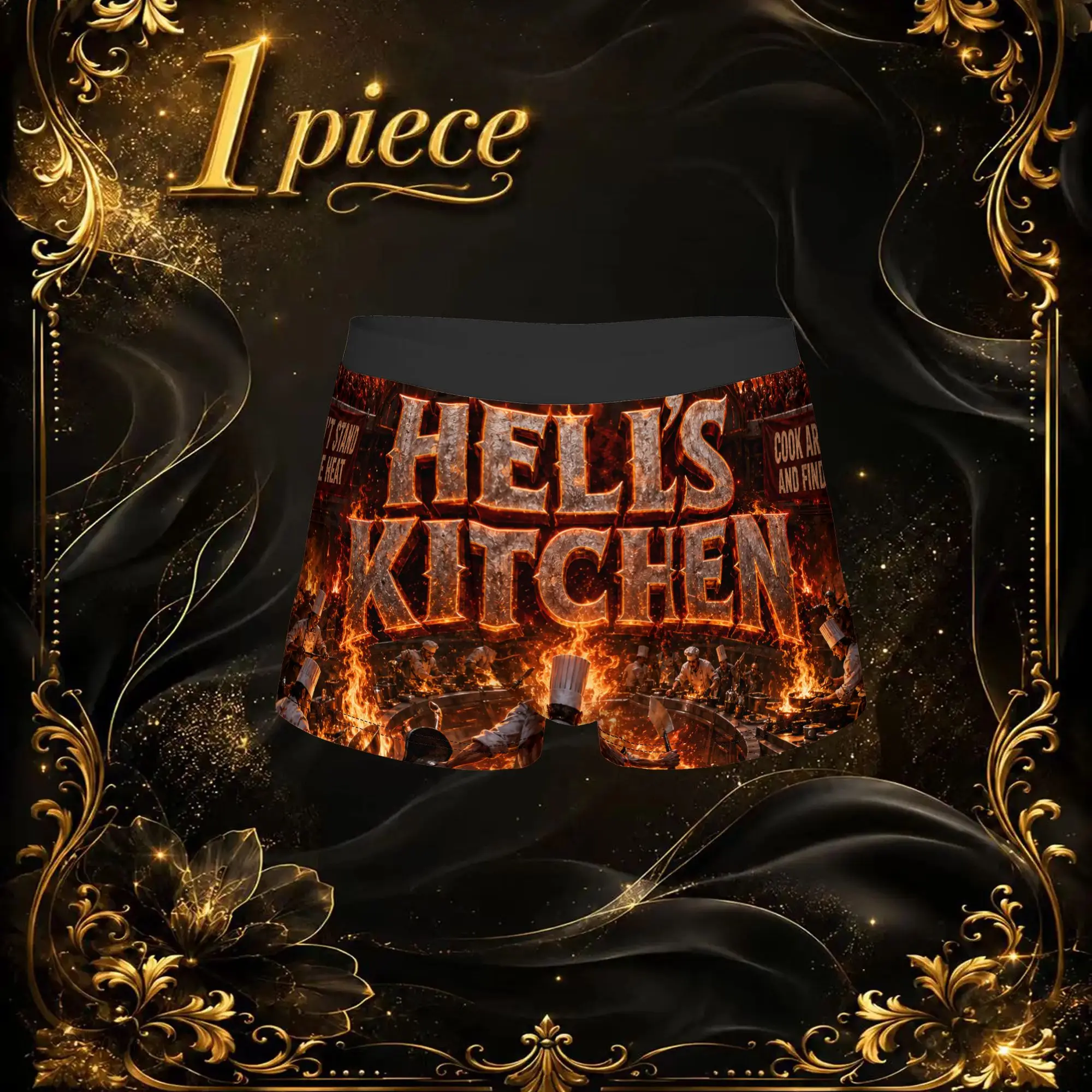 1pc Popular Hell Kitchen boxers Fun Kitchen Meme Novelty Panties Men's Underwear Print Shorts Boxer Briefs