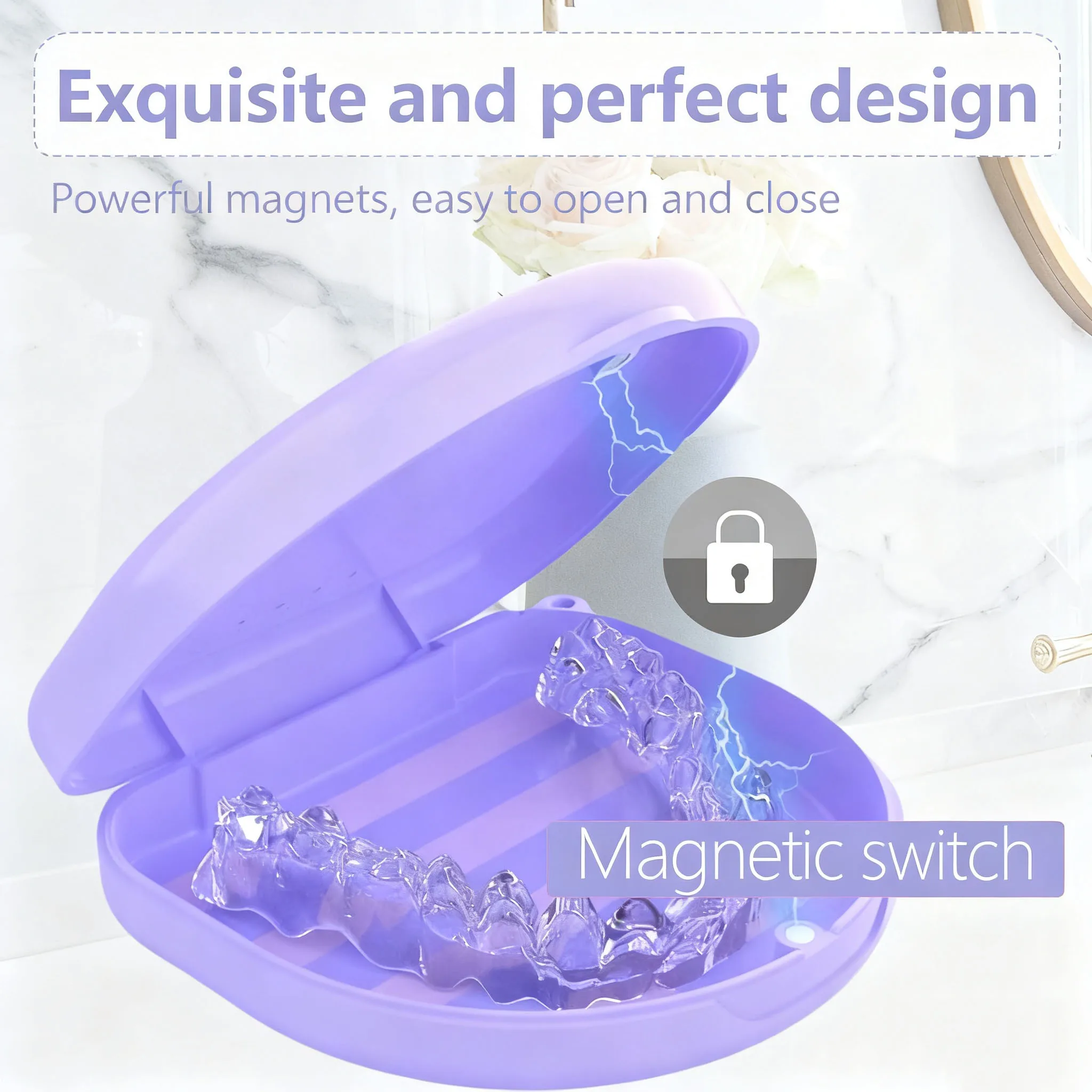 リテーナーケース ポータブルマウスガードボックス 取り外しツール＆ブラシ付き 義歯ホルダー 歯列矯正装置ケース 矯正用品