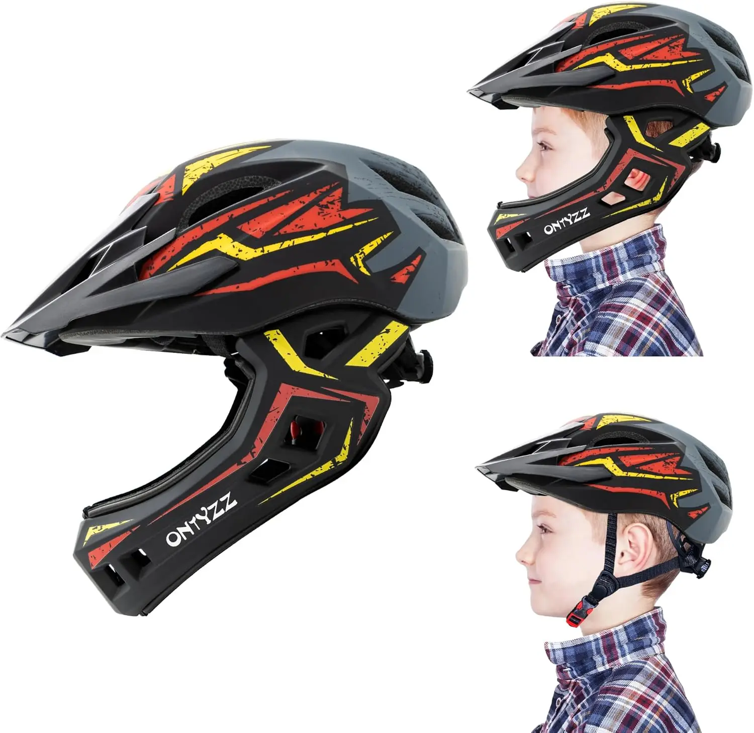 

Adjustable Full Face Kids Bike Helmet Lightweight Safety for Cycling Scooter Skating
