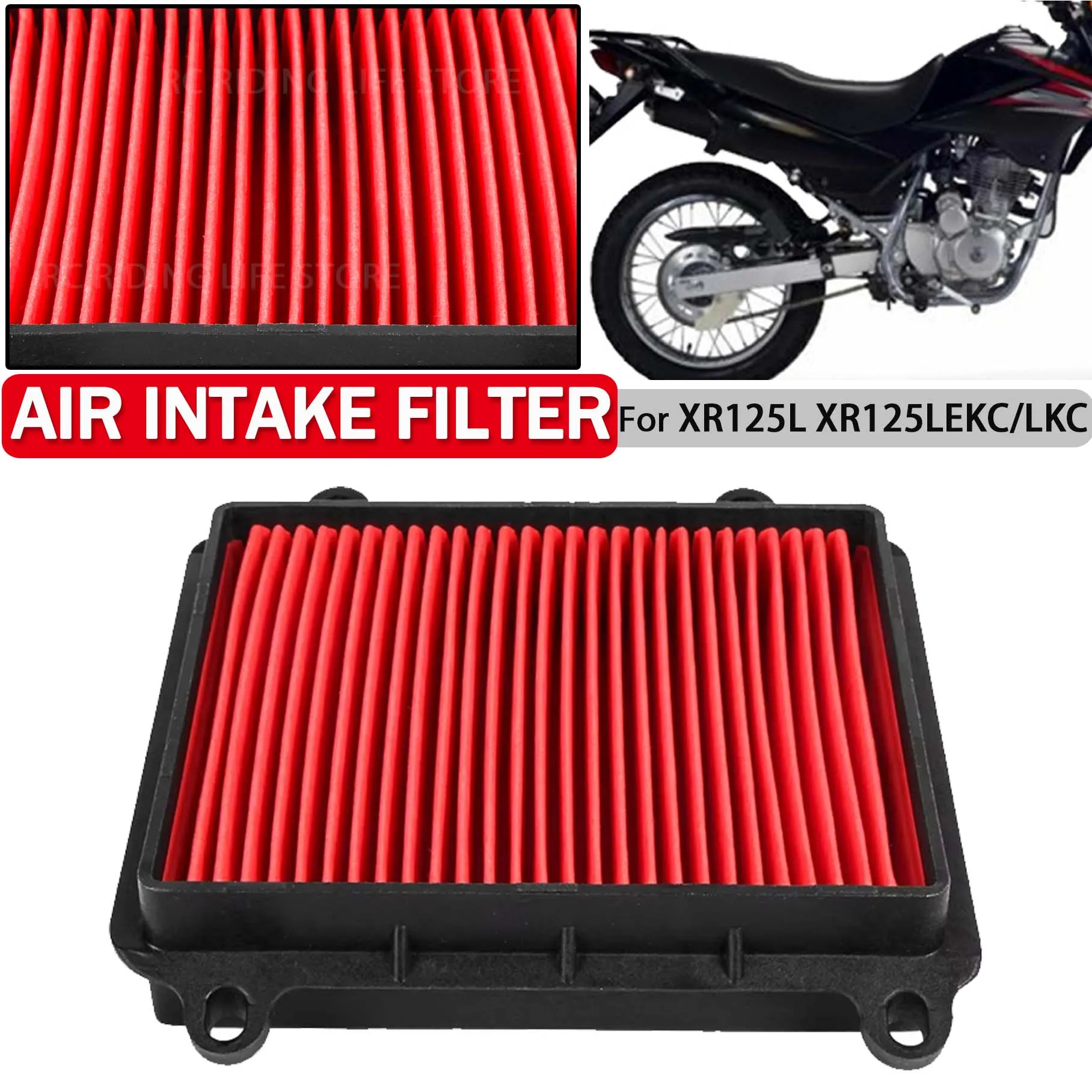 

Motorcycle Air Intake Filter Engine Purification Clean Element For Honda XR125L XR125 LEKC LKC LEKE 17211-KRH-780 150cc XR150