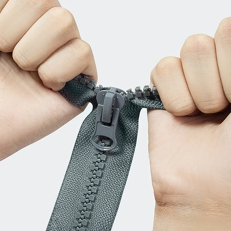 طقم إصلاح بسحاب واحد مفتوح من الراتينج ، مشغولات يدوية لخياطة الملابس ، ملحقات المعطف والملابس ، سترة مبطنة ، 8 # ، 50: 50: 60: 50: 70