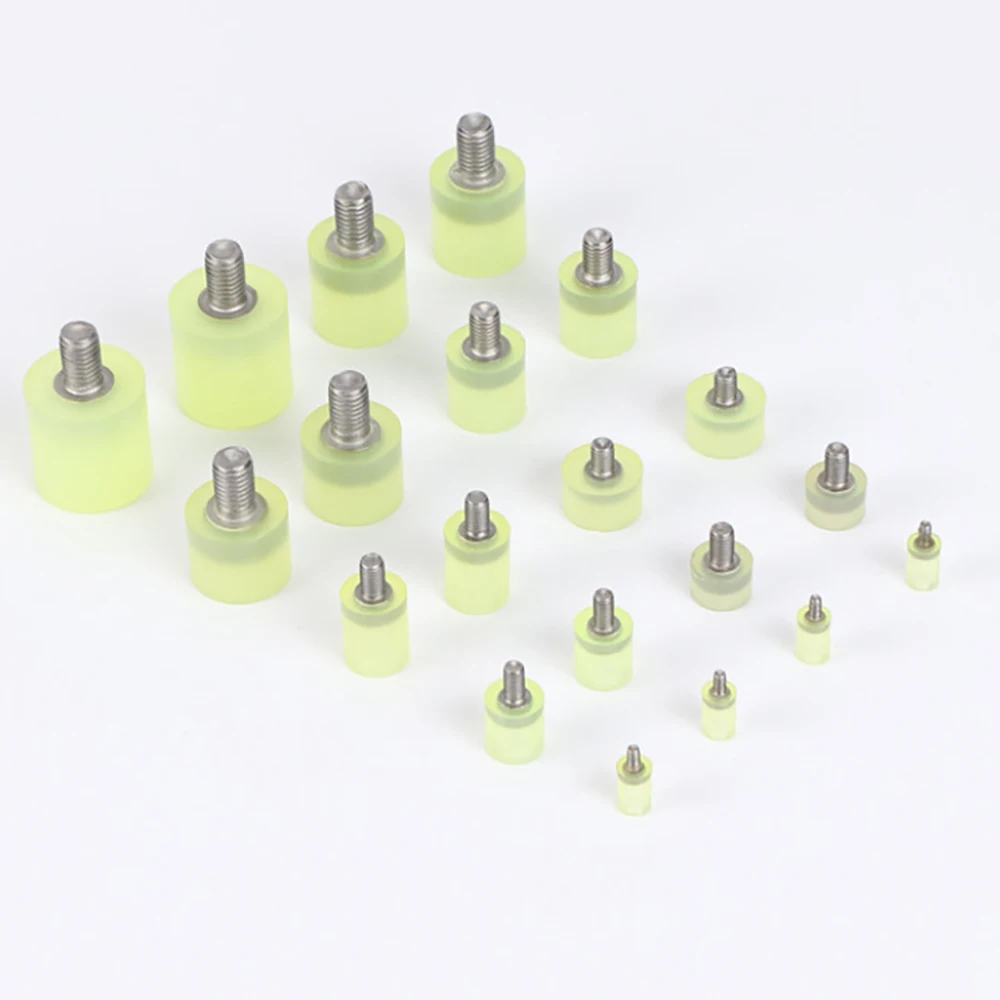 1P With Hole M3-M10 304 SS PU Screws Rubber Coated Adjustable Foot Screw Anti Slip Shock Absorbing Screw for Furniture Equipment