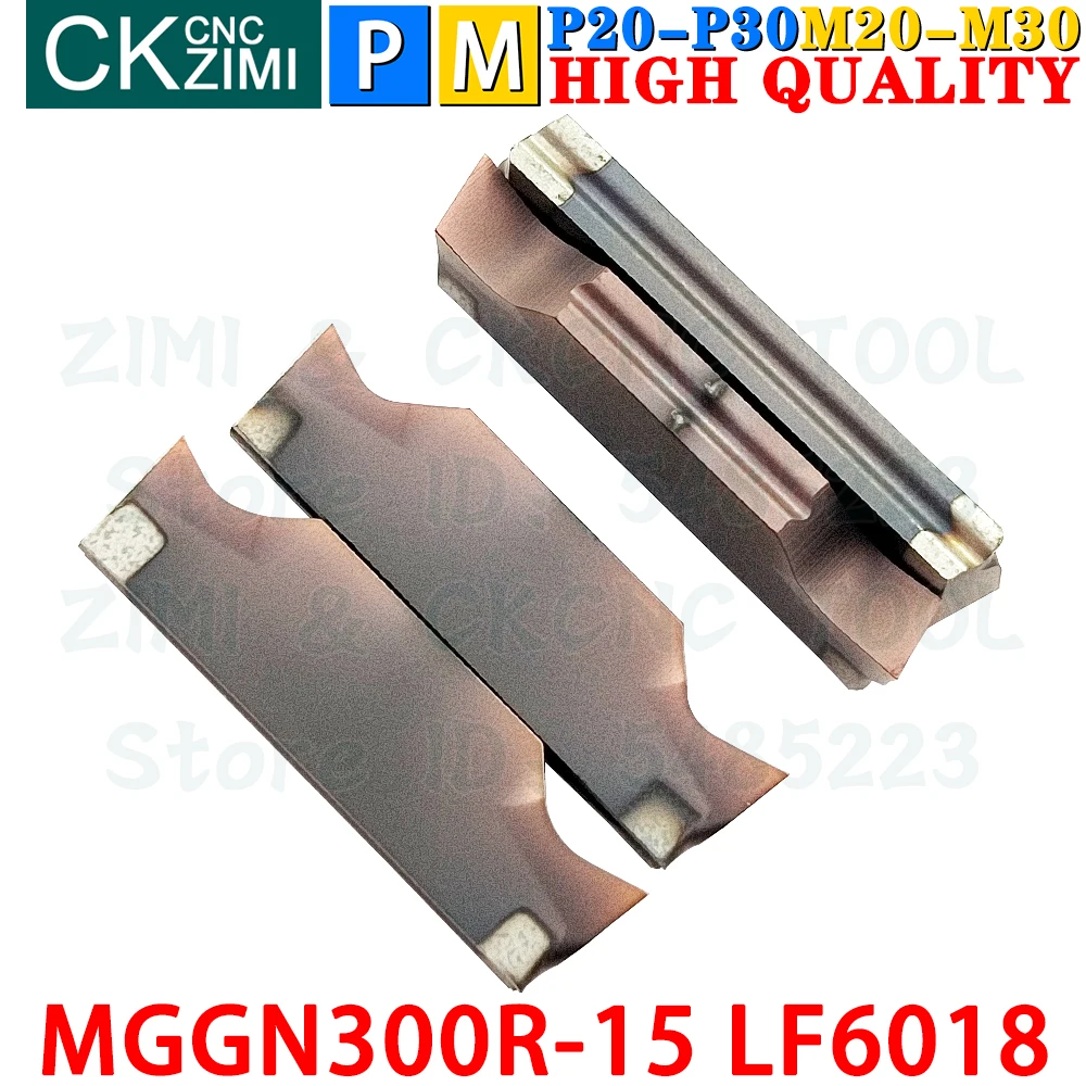MGGN300R-15 LF6018 MGGN 300R 15 3mm Carbide Inserts Cutting grooving Inserts tools CNC Metal lathe Tools for Stainless Steel