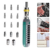 Convenient 14 in 1 Magnetic Screwdriver Set Ratcheting, and Adjustable Angle for Furniture, Home Appliances, DIY M4YD