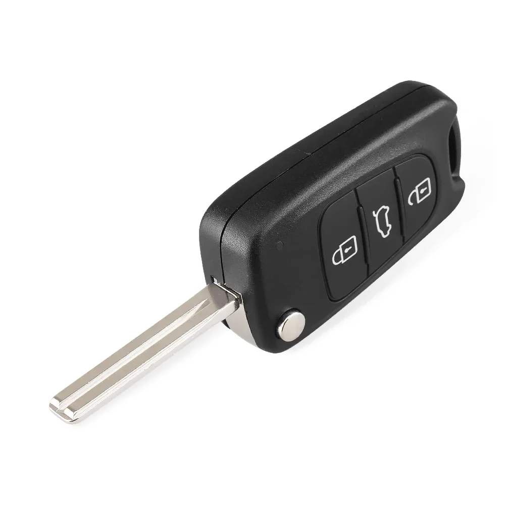 KEYYOU-Shell chave do carro remoto, caso chave de dobramento, 3 BT Flip, substituição, Kia K2, K5, Rio 3, Picanto, Ceed, Cerato, Sportage, Hyundai