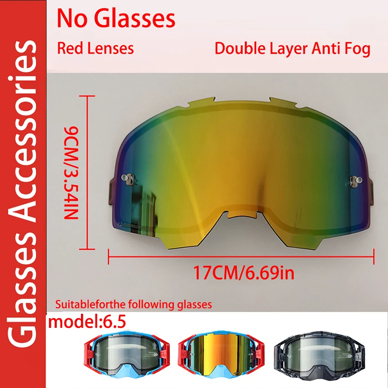 Replacement Lens for VELOCITY 6.5 Off-Road Motorcycle Goggles, 1/2/3PC Optional, Multiple Colors Available