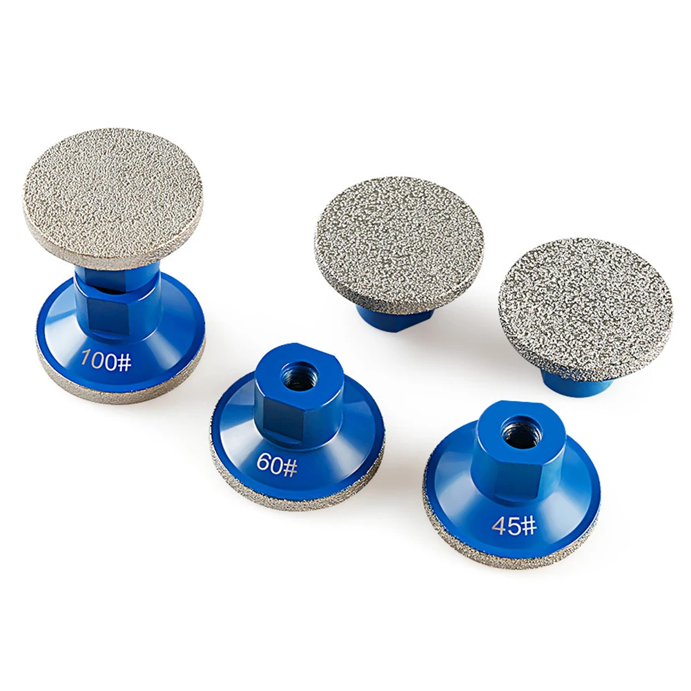 Brazed Flat Grinding Disc 50mm For M10 Thread Marble Stone Seam Processing Polishing Head Grinder Attachment
