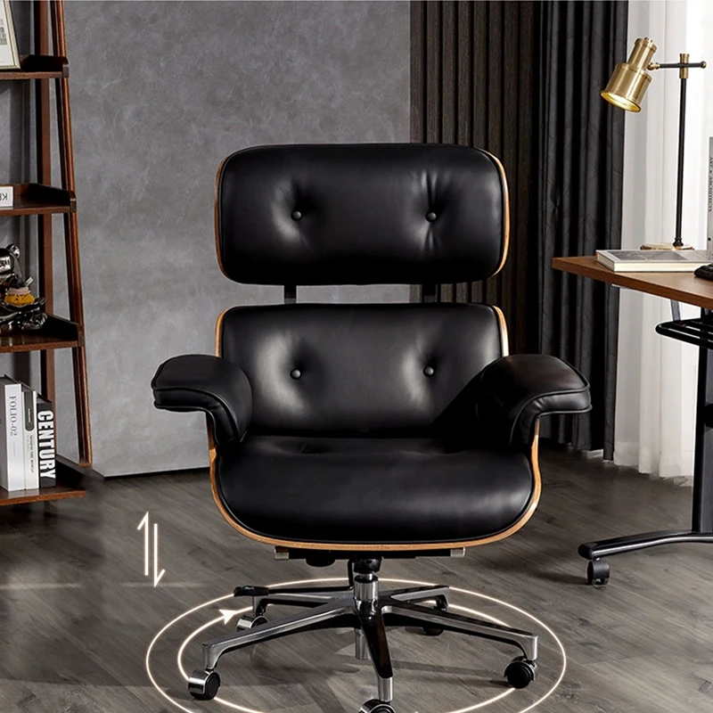 Black Computer Office Chair Modern Rolling Comfy Relax Bedroom Chair Vanity Simplicity Cadeira Ergonomica Office Furniture