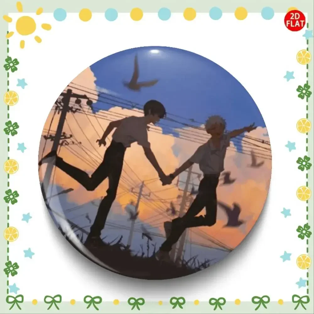 Under The Sunset 2026 Latest Cartoon Anime Plastic Pin Badge 2D Flat Suitable For Clothing