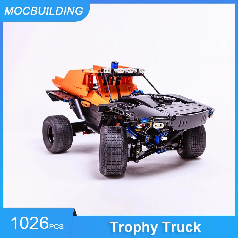 MOC Bouwstenen Racetrucks & Hypercar Model DIY Monteer Bakstenen Transportvoertuig Collectie Display Kerstspeelgoed Geschenken