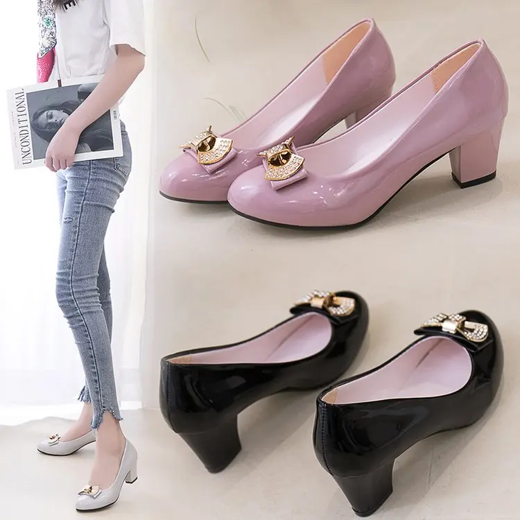 2021 New Fashion High Heels Women Pumps Woman Pointed Toe Sexy Wedding Shoes Ladies PU Leather Work Shoes