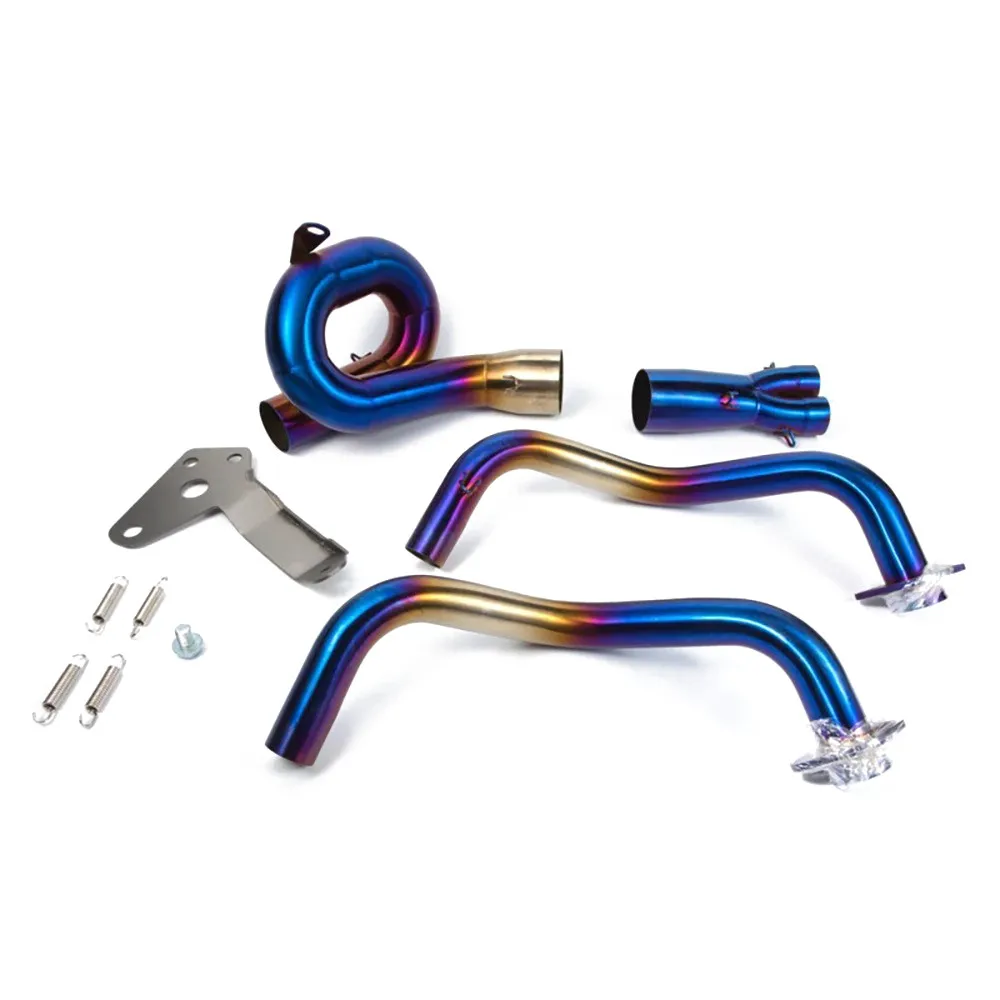 Voor Yamaha MT-07 2014-2021 FZ07 Uitlaat Voorpijp Uitlaat Tips Volledige Systeem Blauw Uitlaatsystemen Uitlaatpijpen