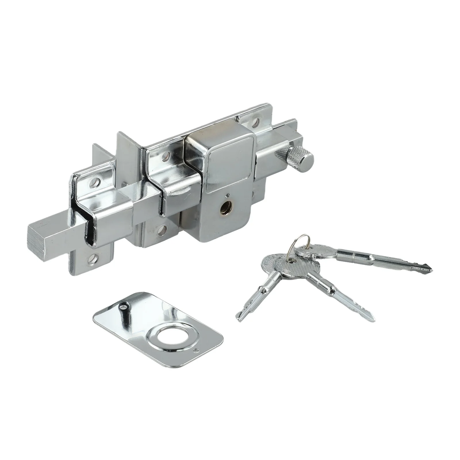 Door Security Color Silver Anti-theft Door Lock High Security Mechanical Lock Mechanical Latch Exterior Lock Iron Construction