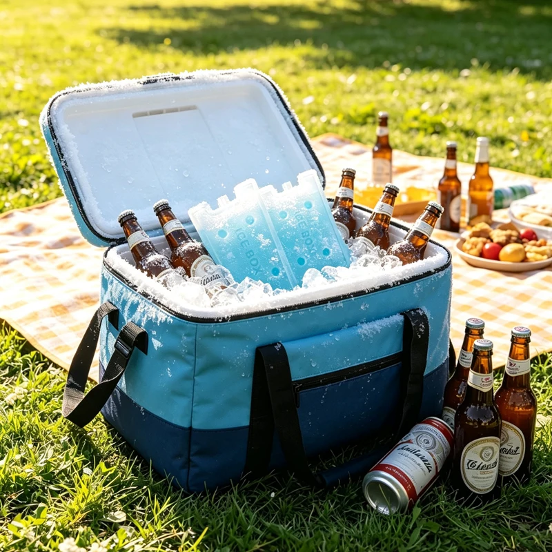 Reusable Fresh-Keeping Ice Box Water Injection Ice Box for Picnic Cooler Ice Pack Suit  Fresh Food Storage for Cold Chain