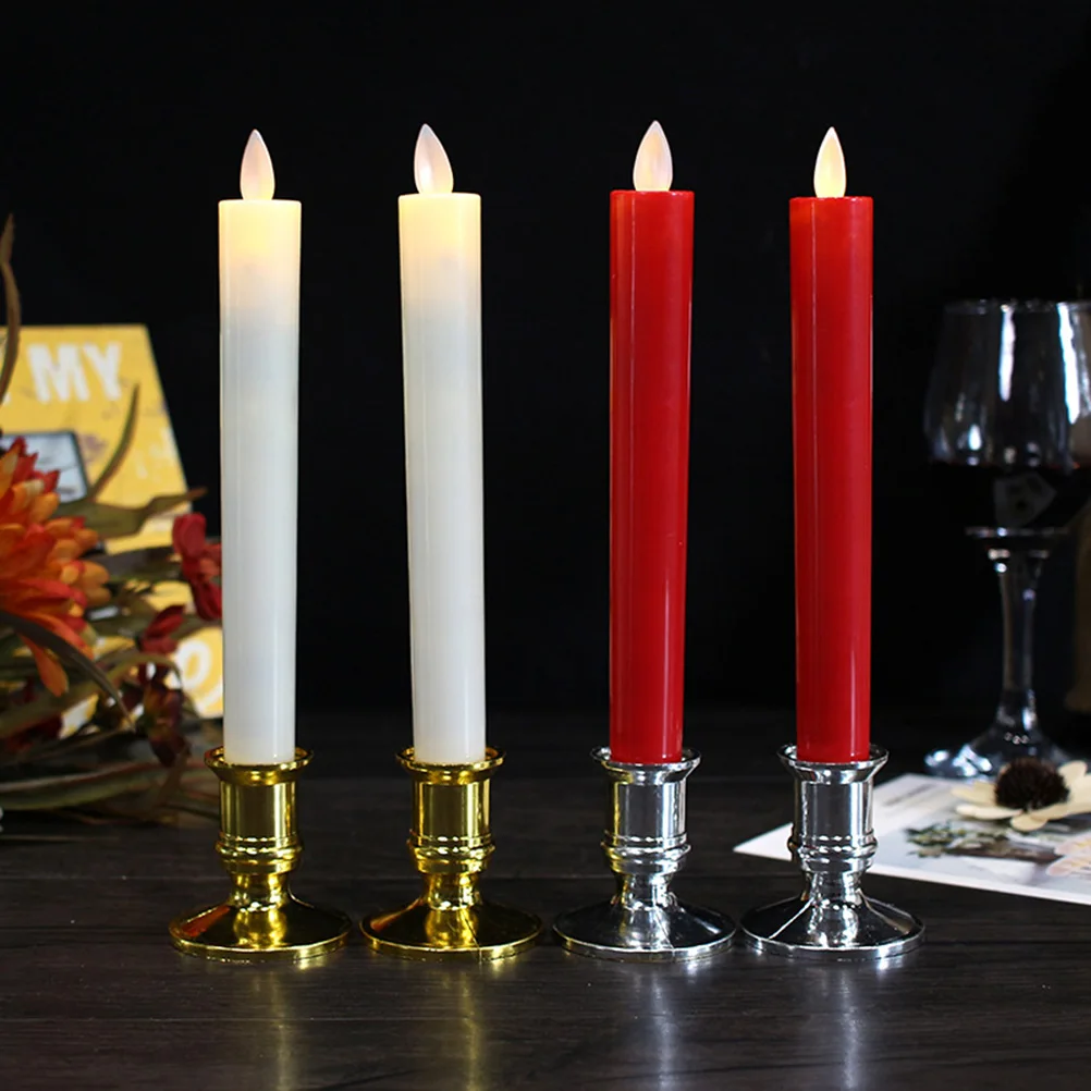 

Swing Led Electronic Candles Long Lasting Plastic Decorative Lights Festival Home Party Supplies Safe Candlestick Lamps