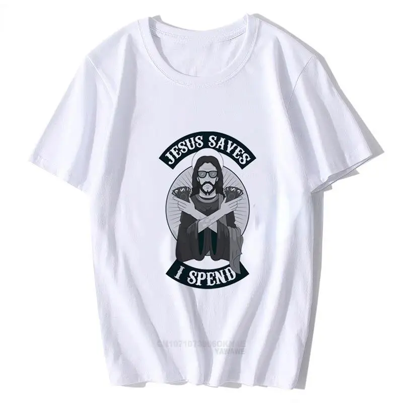 Jesus Raves Printed Casual Men T Shirts Fashion Harajuku Custom Male T-shirt Short Sleeve Women Tshirt Punk Loose T-shirt