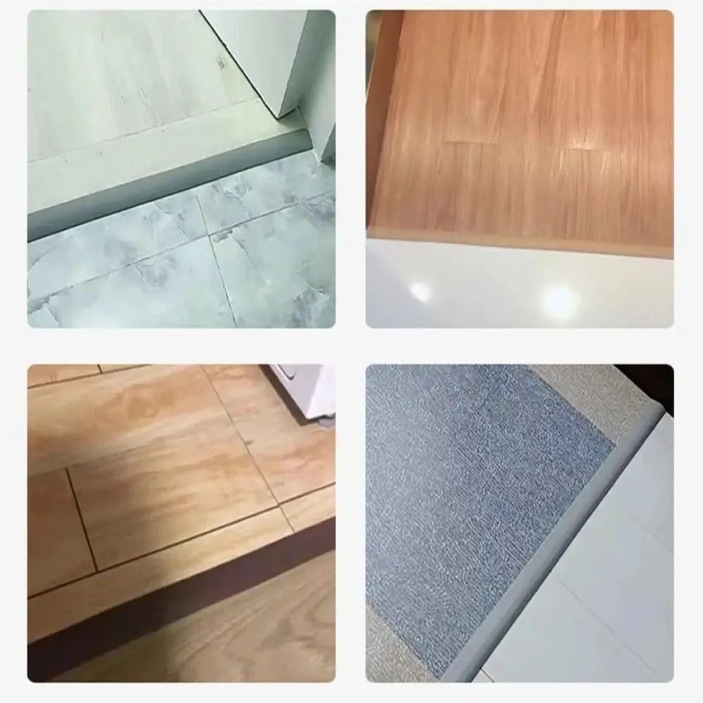 1PC 1M Carpet To Tile Floor Transition Strip Wear-resistant Cuttable Threshold Cover Household PVC Edging Trim Strip Doorway