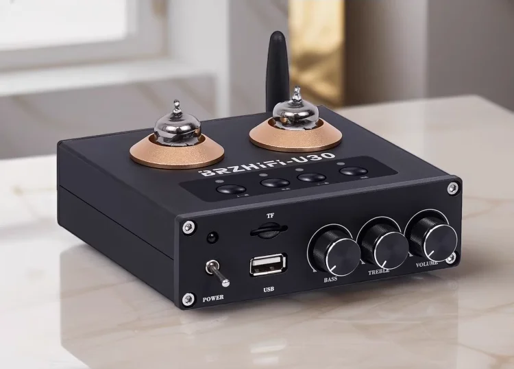 

U30 HIFI tube preamplifier with remote control and multiple inputs