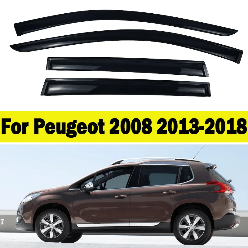 

Дефлекторы окон для Peugeot 2008 2013-2018, ветровики на боковые окна автомобиля, аксессуар для экстерьера автомобиля