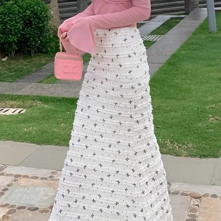 

Белая юбка-фасинатор с завязками, женская летняя тонкая юбка с высокой талией, А-силуэт, облегающая, маленького размера, с запахом