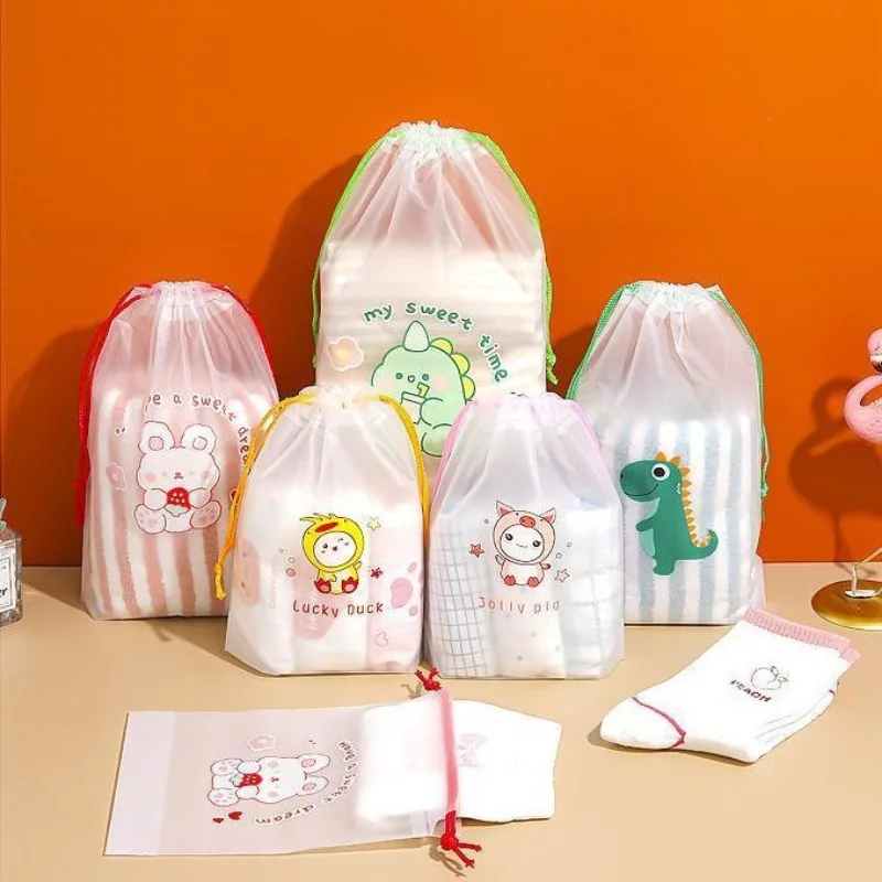 

1pcs Transparent Drawstring Sock towel brush Storage Bag Travel Toiletries Cosmetic Bag Clothes Underwear Shoes Organizer Pouch