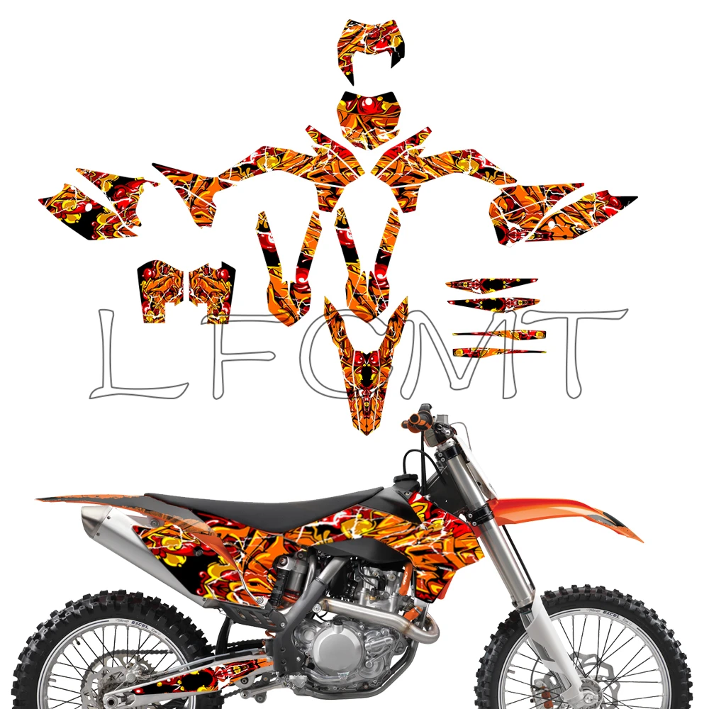 Motocross Background Decor Stickers Graphics Decals Kit Fit for 125 200 250 300-500 SX SXF 2013-2015 EXC EXCF XCW 2014 2015 2016