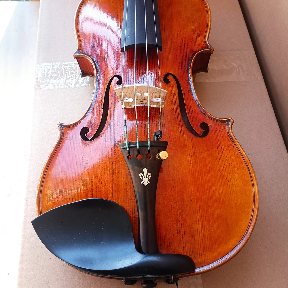 60 years old spruce！100% handmade 4/4 Stradivarius Violin violino Best Tone! Professionally Playin musical instrument