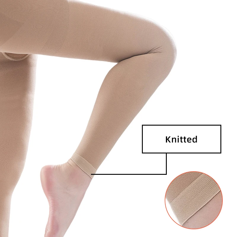 20-30mmHg Women Medical Compression Pantyhose Stockings Varicose Veins Footless Graduated Support Thighs Pantyhose Sleeve M-5XL