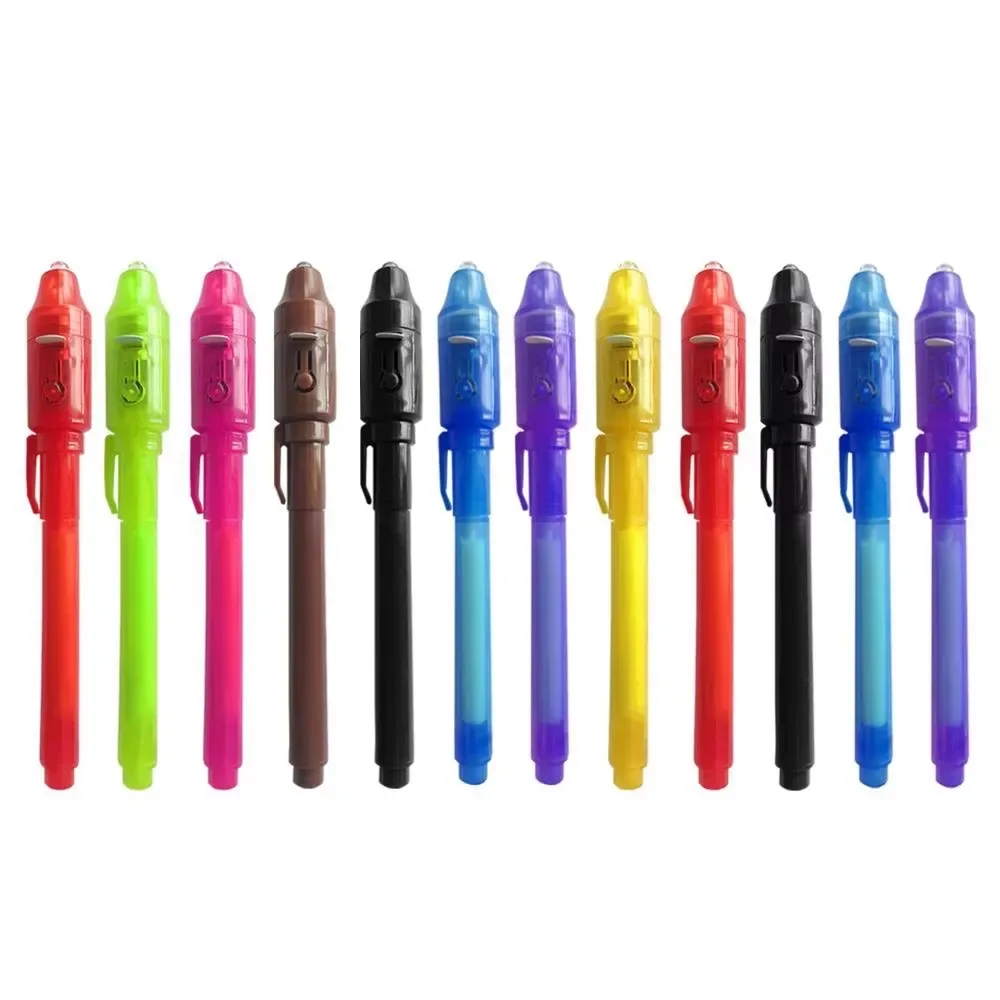 4–12 Stück unsichtbarer Tintenstift, Spionagestift mit UV-Licht, magischer Marker für geheime Nachricht, Schatzkiste, Preise, Kinderparty, Gastgeschenke, Spielzeug, Geschenk – Detail 6
