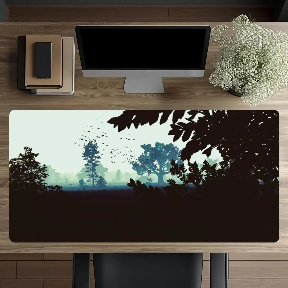 El significado del bosque nebuloso Alfombrilla de ratón lavable con parte inferior de goma antideslizante adecuada para tareas y juegos y alfombrillas de ratón de oficina