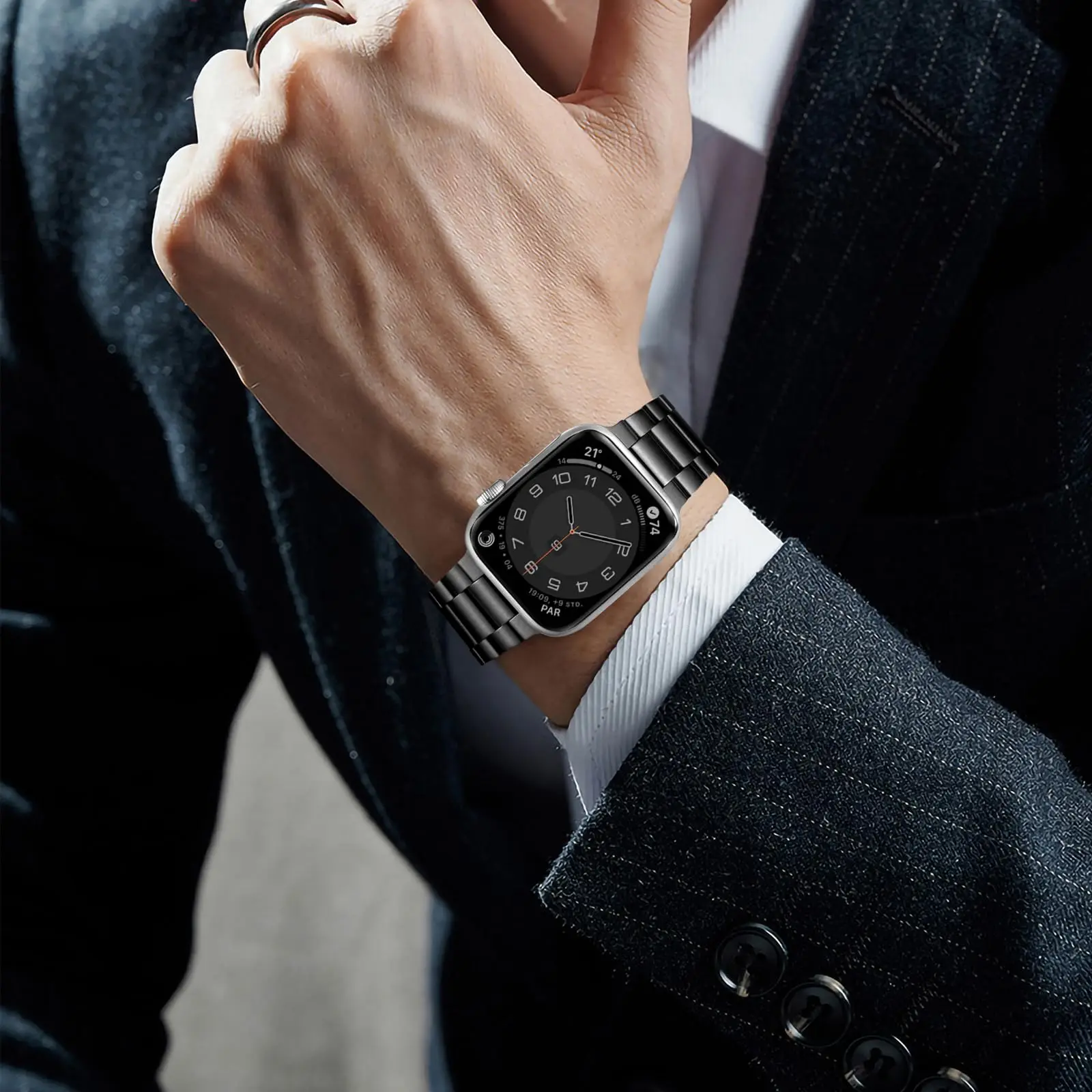 Stainless Steel Band For Apple Watch Strap 45mm 41mm 38mm 40mm 44mm smart watch Metal Bracelet iwatch Series 7 6 5 4 3 SE 8