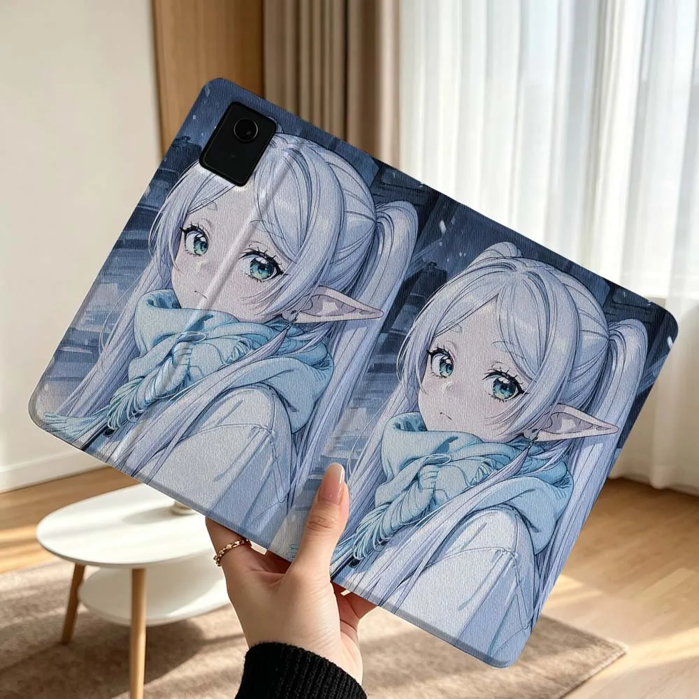 Cute Anime Frieren For Lenovo Xiaoxin Pad Pro Tab P12 P11 11 13 11.2 inch K11 Plus Pen Tray Tablet Case Soft