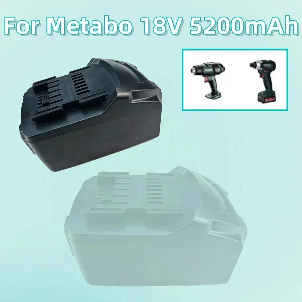 18V 5200mah Battery for Metabo Cordless Power Tool Drill Drivers Wrench Hammers for Metabo 18V Battery 625592000 625591000