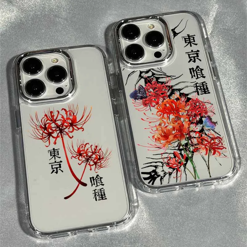 Funda de Teléfono con Diseño de Tokyo Ghoul para Apple iPhone 17 AIR 16E 15 14 13 12 11 Pro Max Plus, Transparente y Suave
