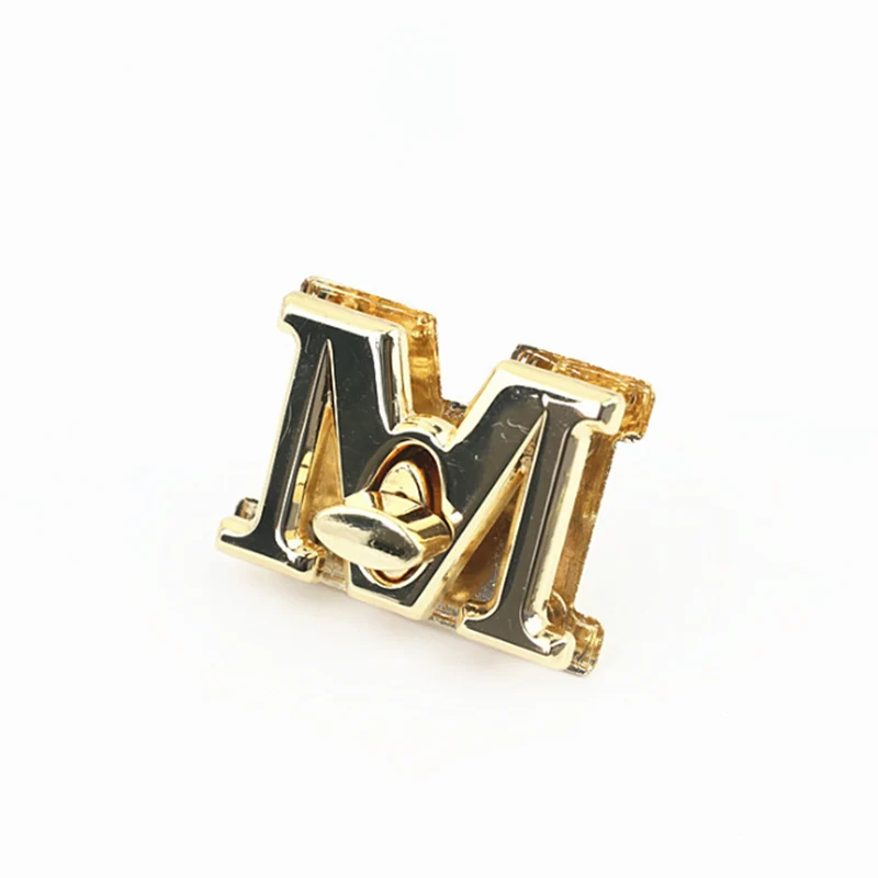 1pcs Metal M Shape Turn Lock Retro Fashion Bag Clasp Hardware for LeatherCraft Bag Handbag Purse DIY Accessories