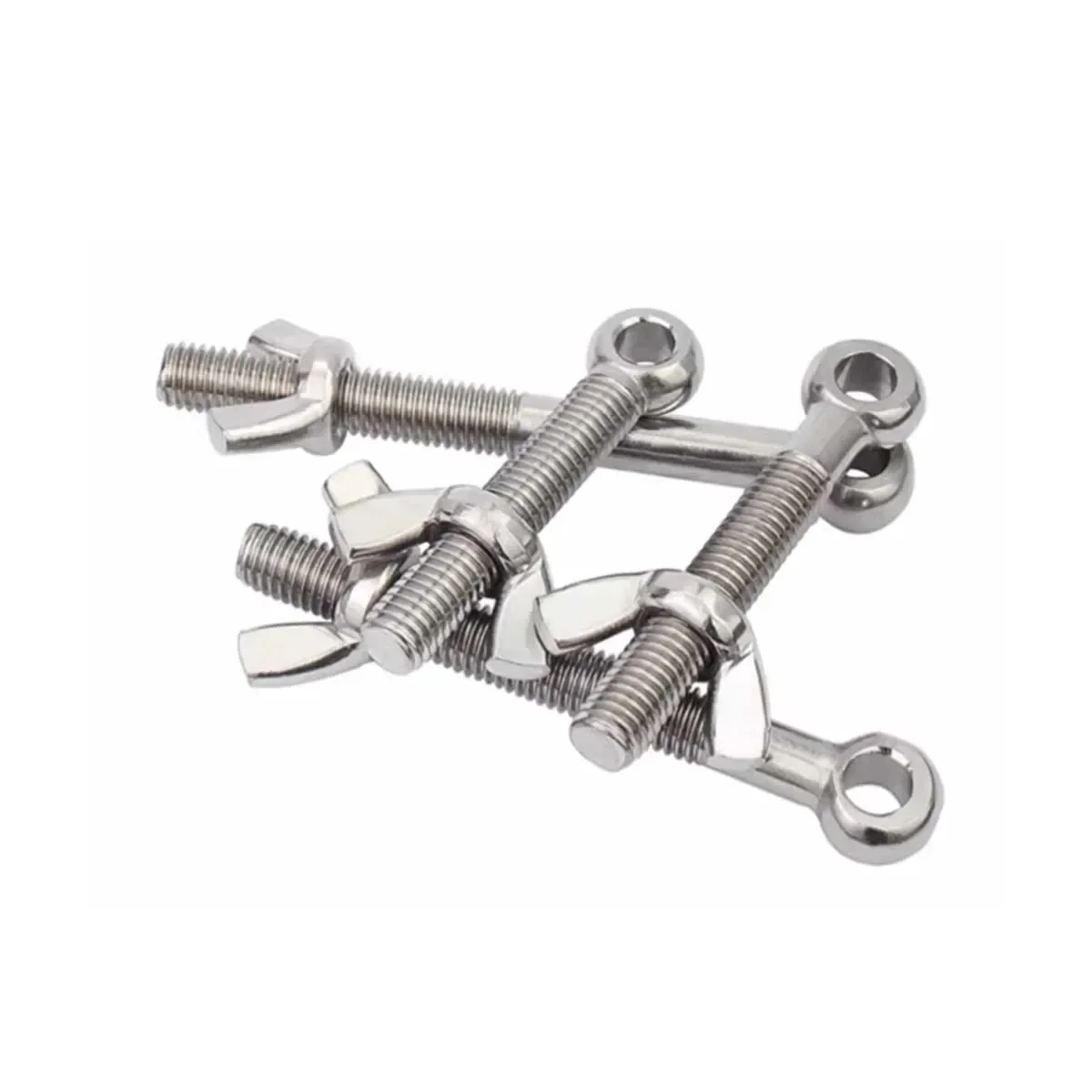304 Stainless Steel Union Bolt+Butterfly Nut Set/Fish Eye Hole Screw M5M6M8M10