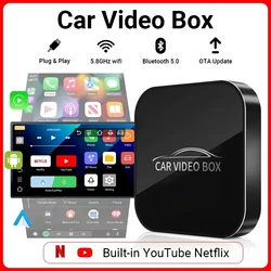 Android 12 3 en 1 CarPlay Ai Box inalámbrico CarPlay Android adaptador automático para Netflix Youtube accesorios de coche TV Box nuevo 2025