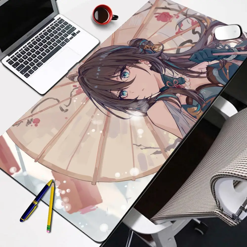 

XXL Mouse Pad Ruan Mei Honkai Star Rail Mousepads Non-slip Lockedge Office Student Writing Mat Gaming Thickened Large Cushion