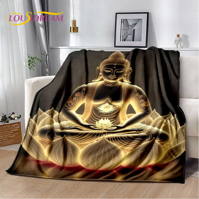 부처님 불교 종교 사규니 명상 보살, 기도하는 담요, 부드러운 던지기 담요, 가정 침실 침대 소파 커버